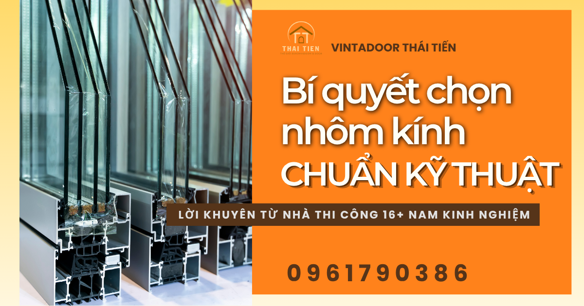 Bí quyết chọn nhôm kính chuẩn kỹ thuật – không lo xệ cửa, thấm nước